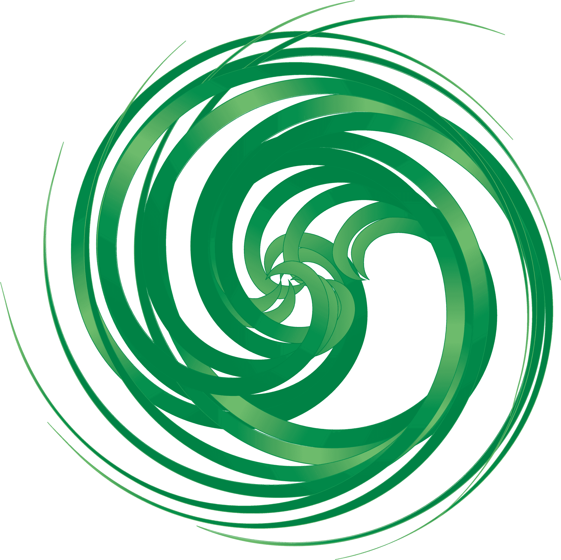 Emerald Spiral Abstract PNG