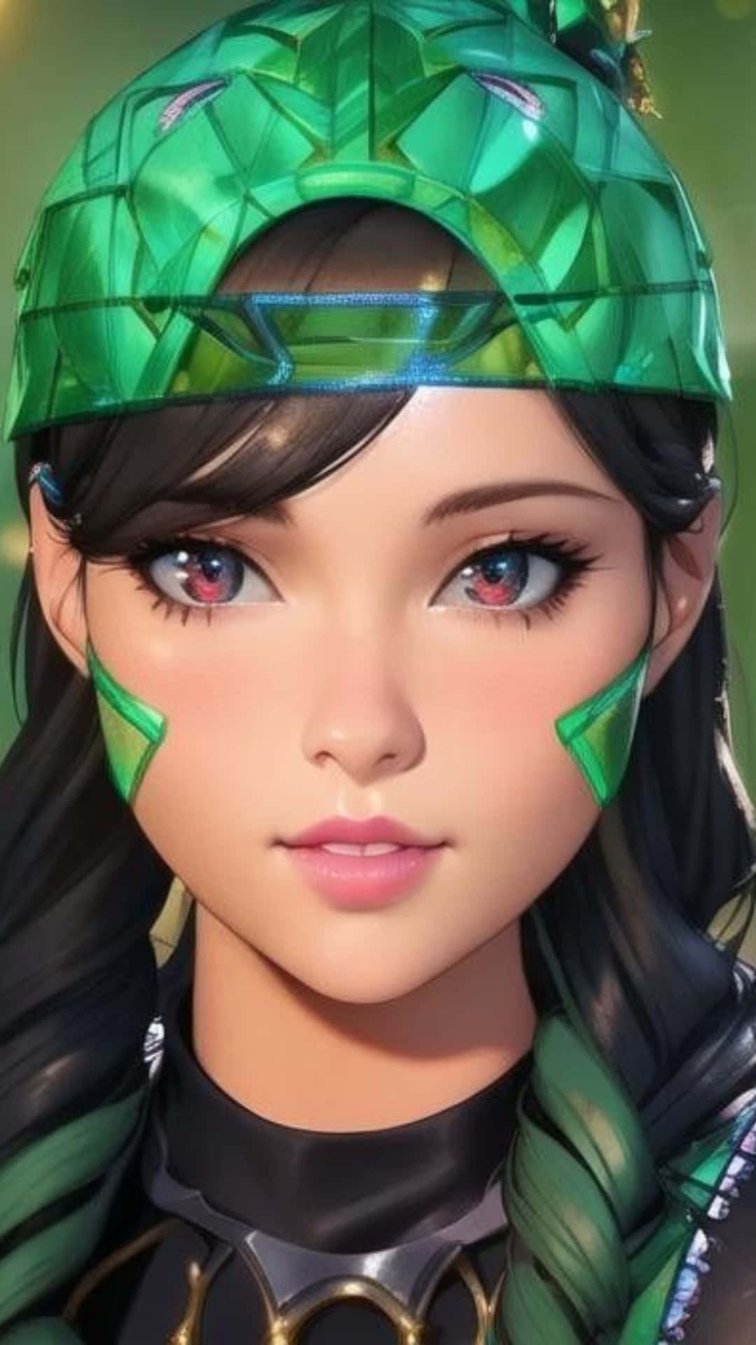 Emerald Warrior Portrait Wallpaper