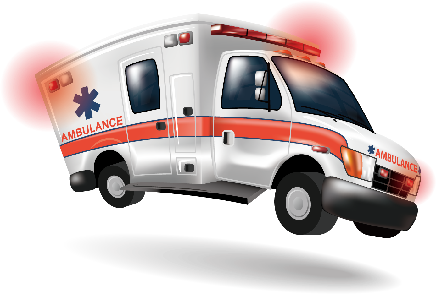 Emergency Ambulance Vehicle Illustration PNG