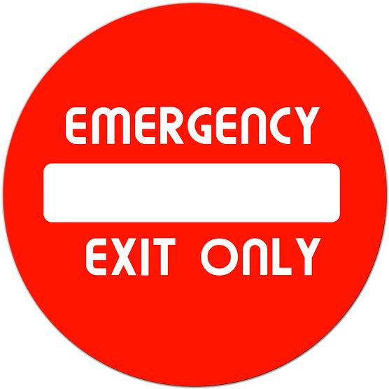 Emergency Exit Only Sign PNG