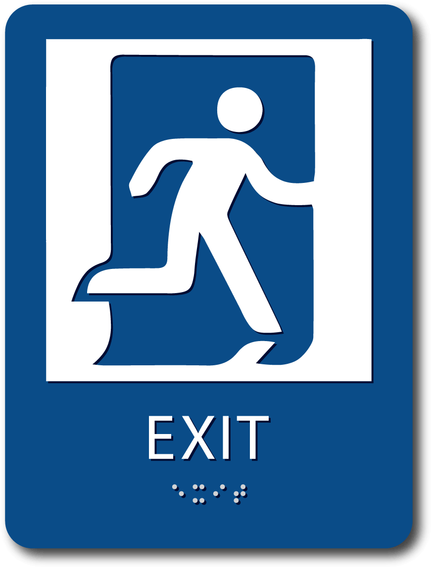 Emergency Exit Sign Graphic PNG