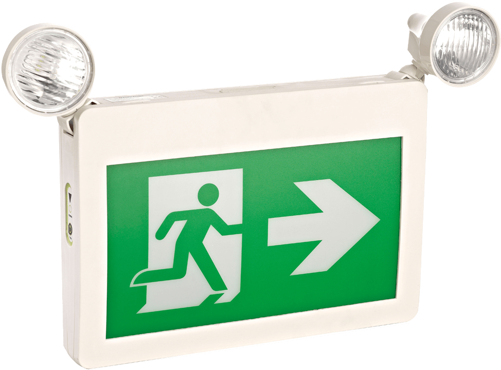 Download Emergency Exit Signwith Lights | Wallpapers.com