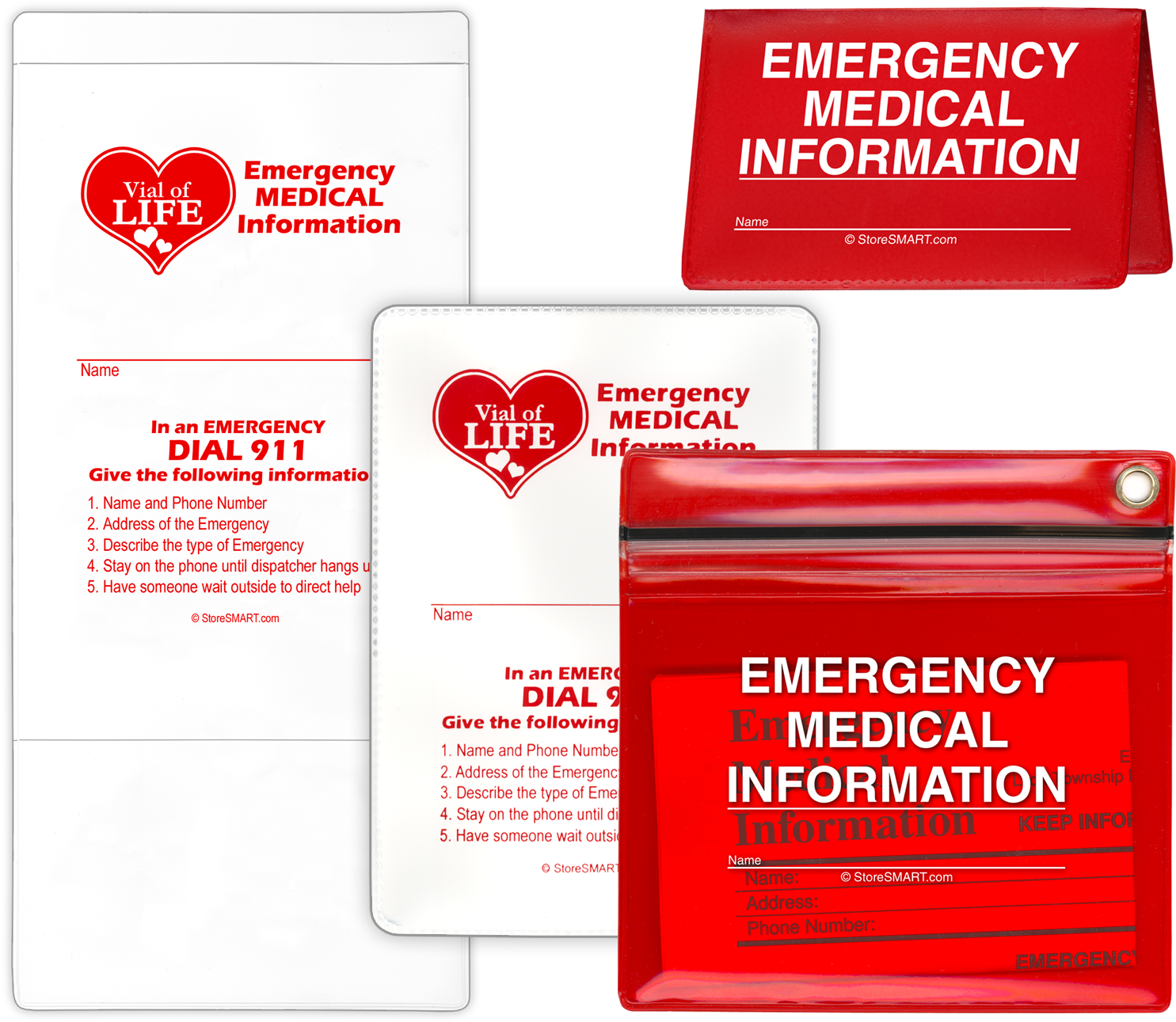 Emergency Medical Information Wallet Cards PNG