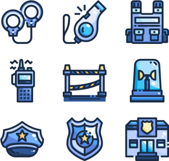 Emergency Services Icons Set PNG