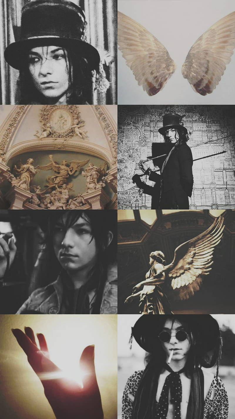Emerson Barrett Gothic Renaissance Angels Collage Wallpaper