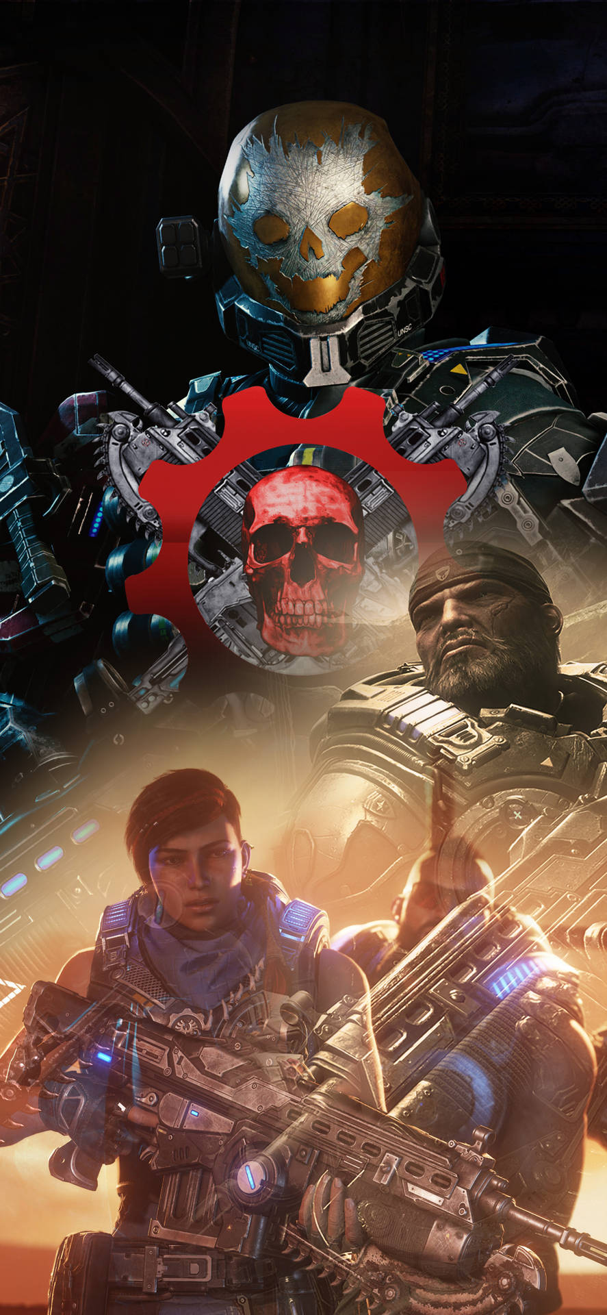 Emile-a239 With Other Characters Gears 5 Iphone Wallpaper