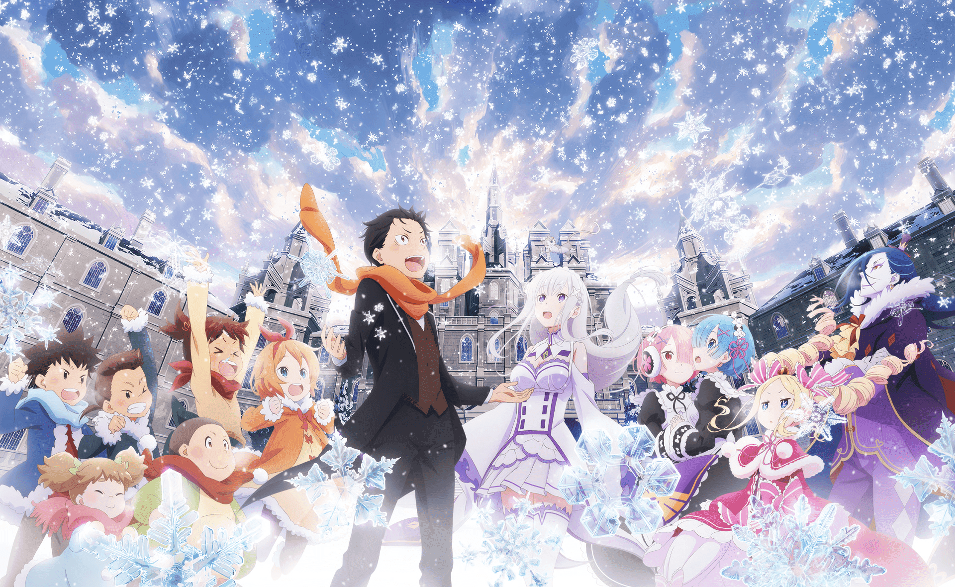 Emilia With Puck In A Magical World - Re:zero Anime Background