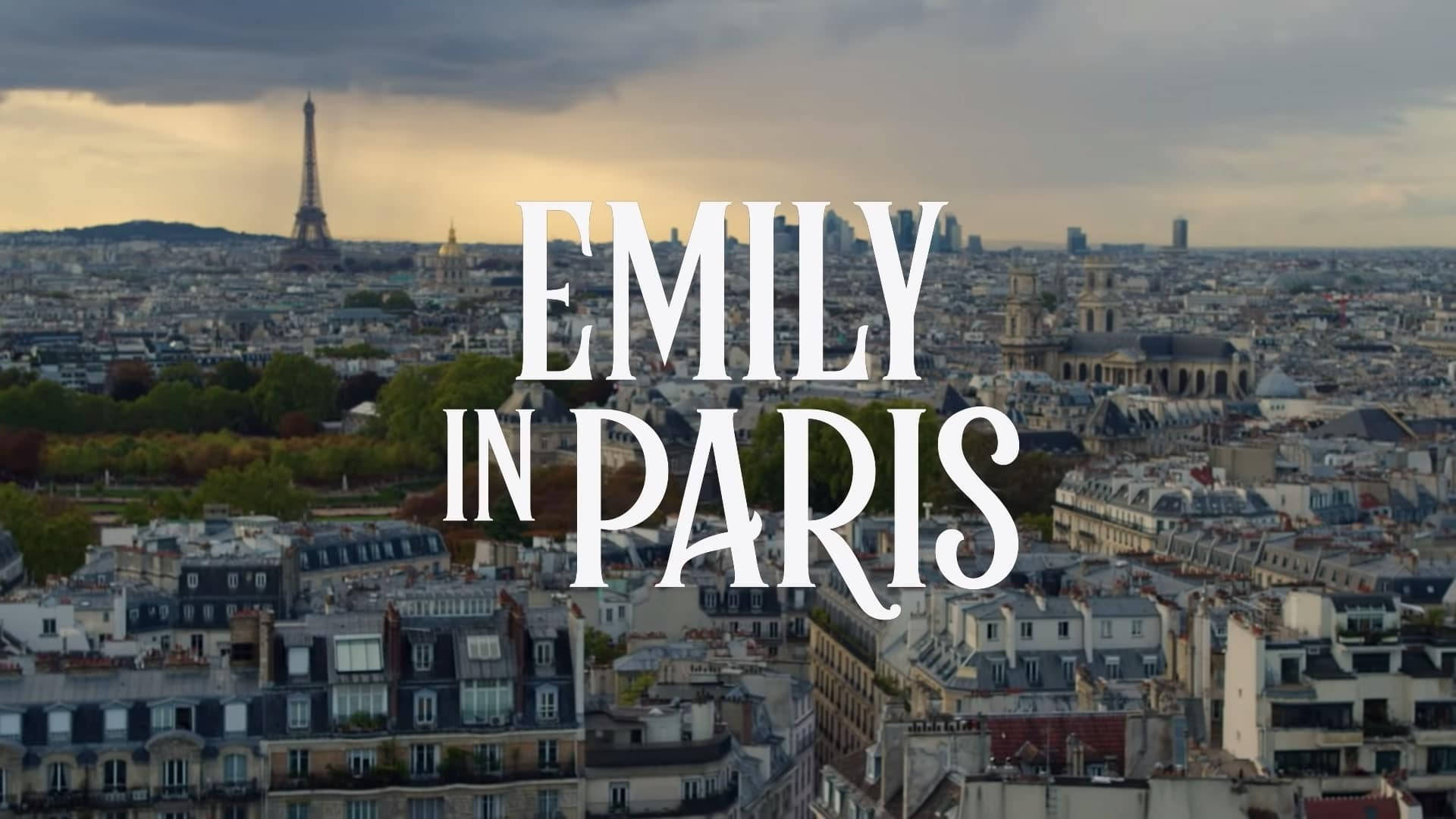 Emilyomfamnar Skönheten I Paris. Wallpaper