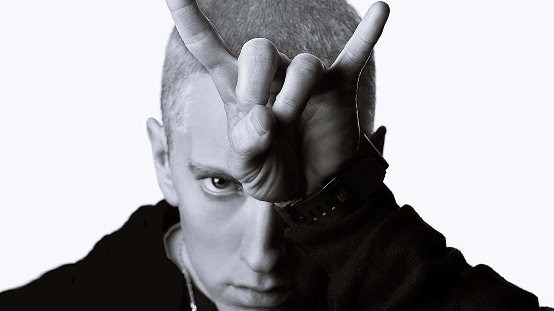 Eminem performing live on stage