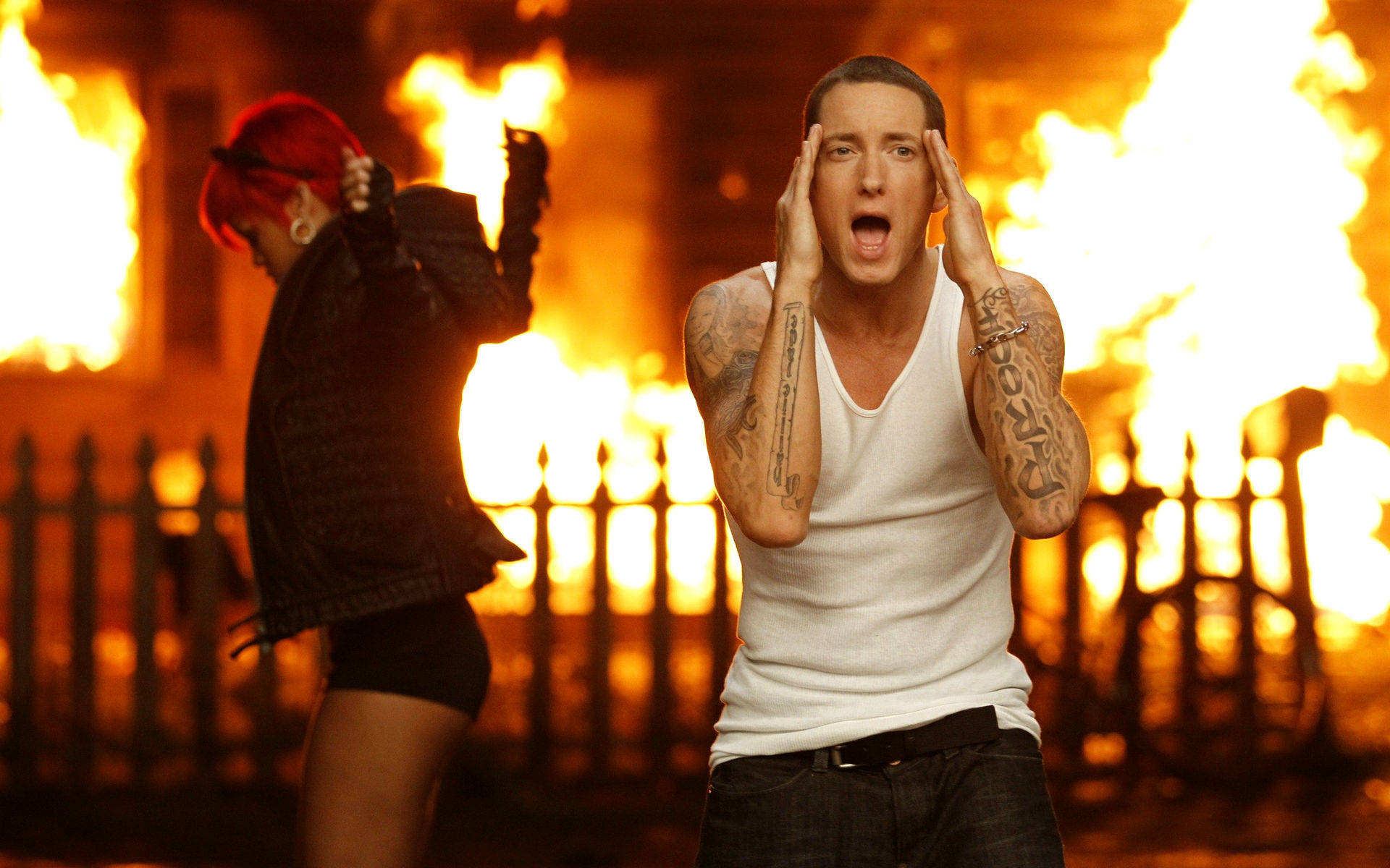 Eminem And Rihanna Music Video Wallpaper