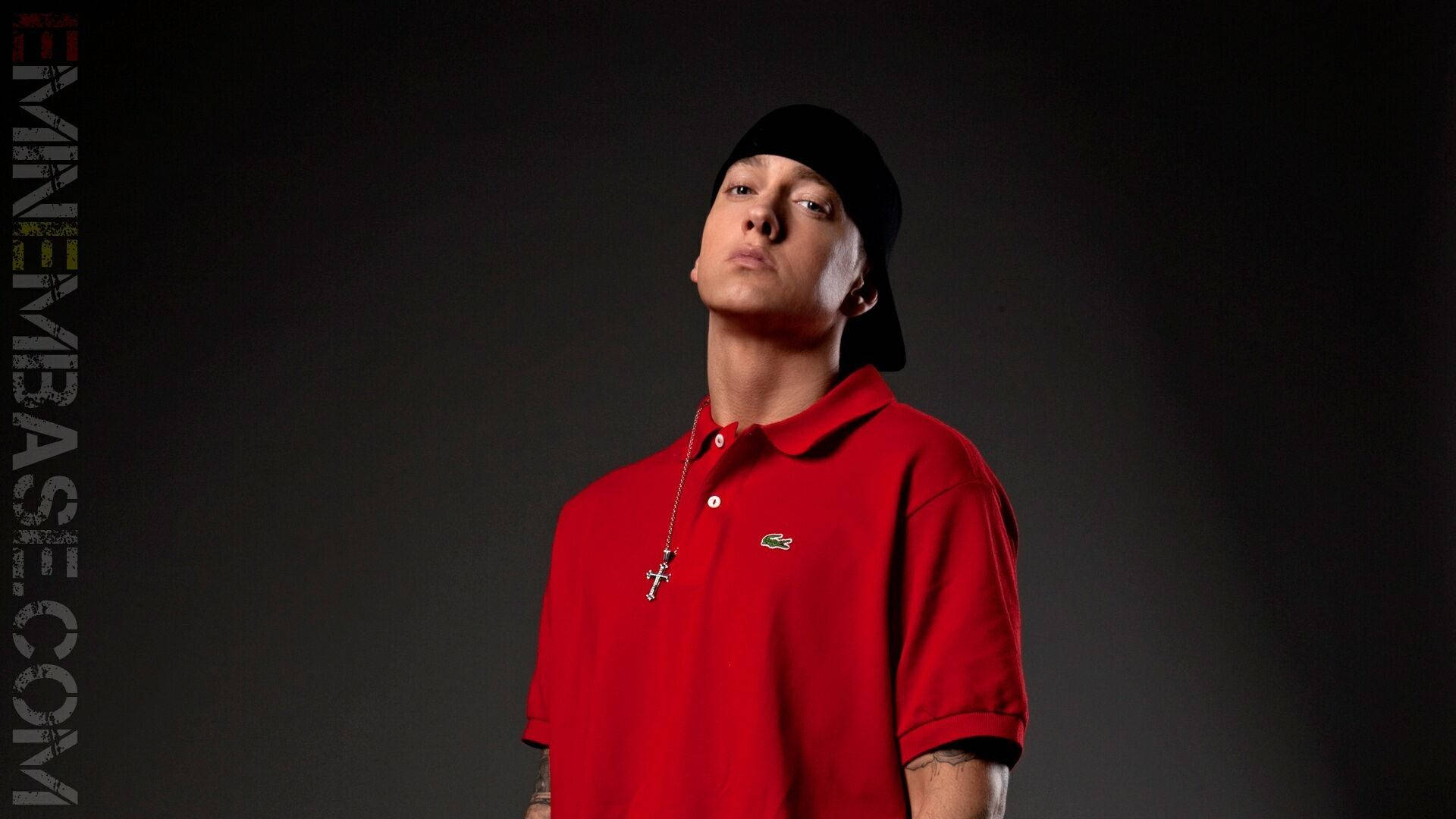 Eminem In Red Polo Shirt Wallpaper