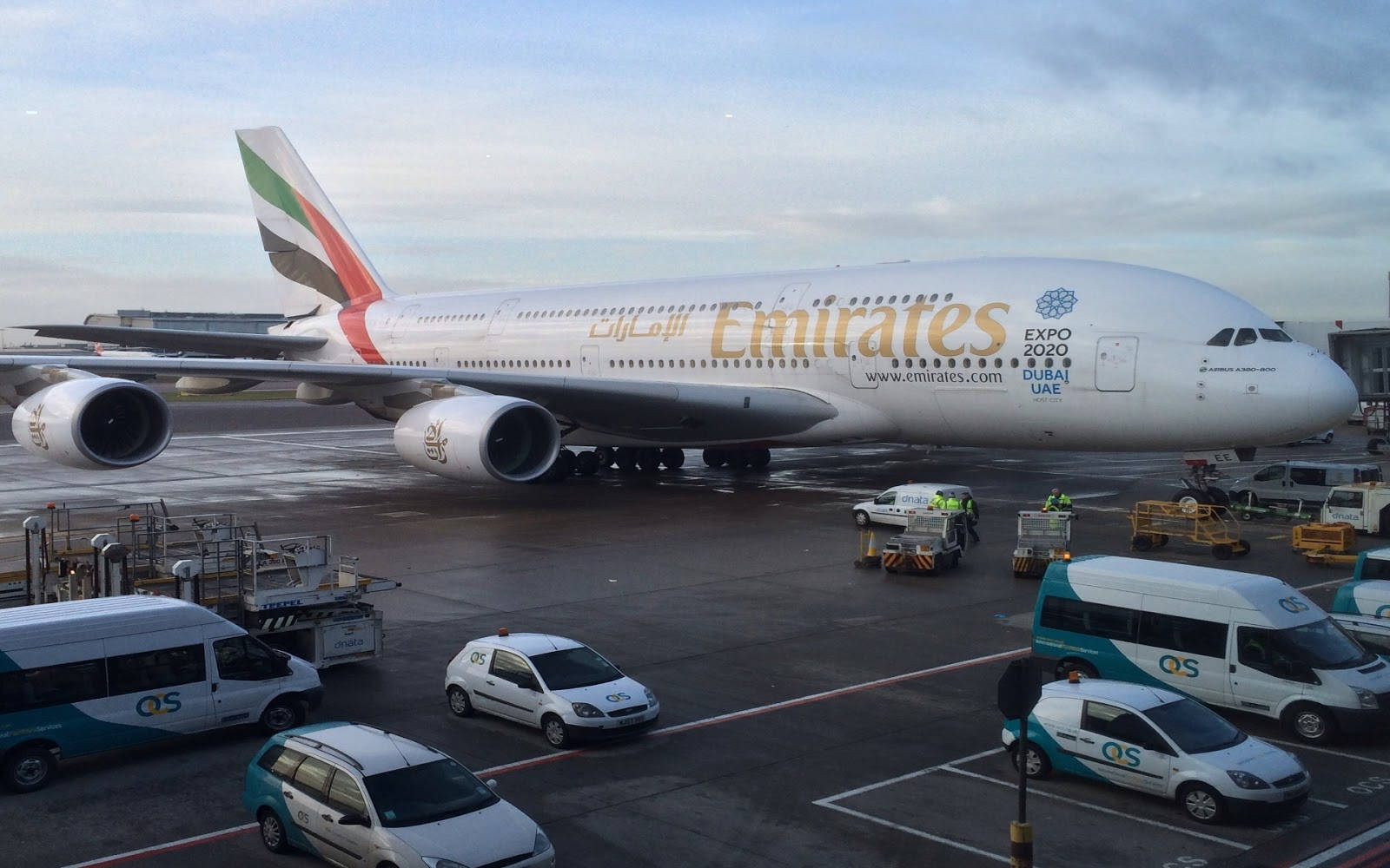 Emirates A380 At London Heathrow Airport Picture
