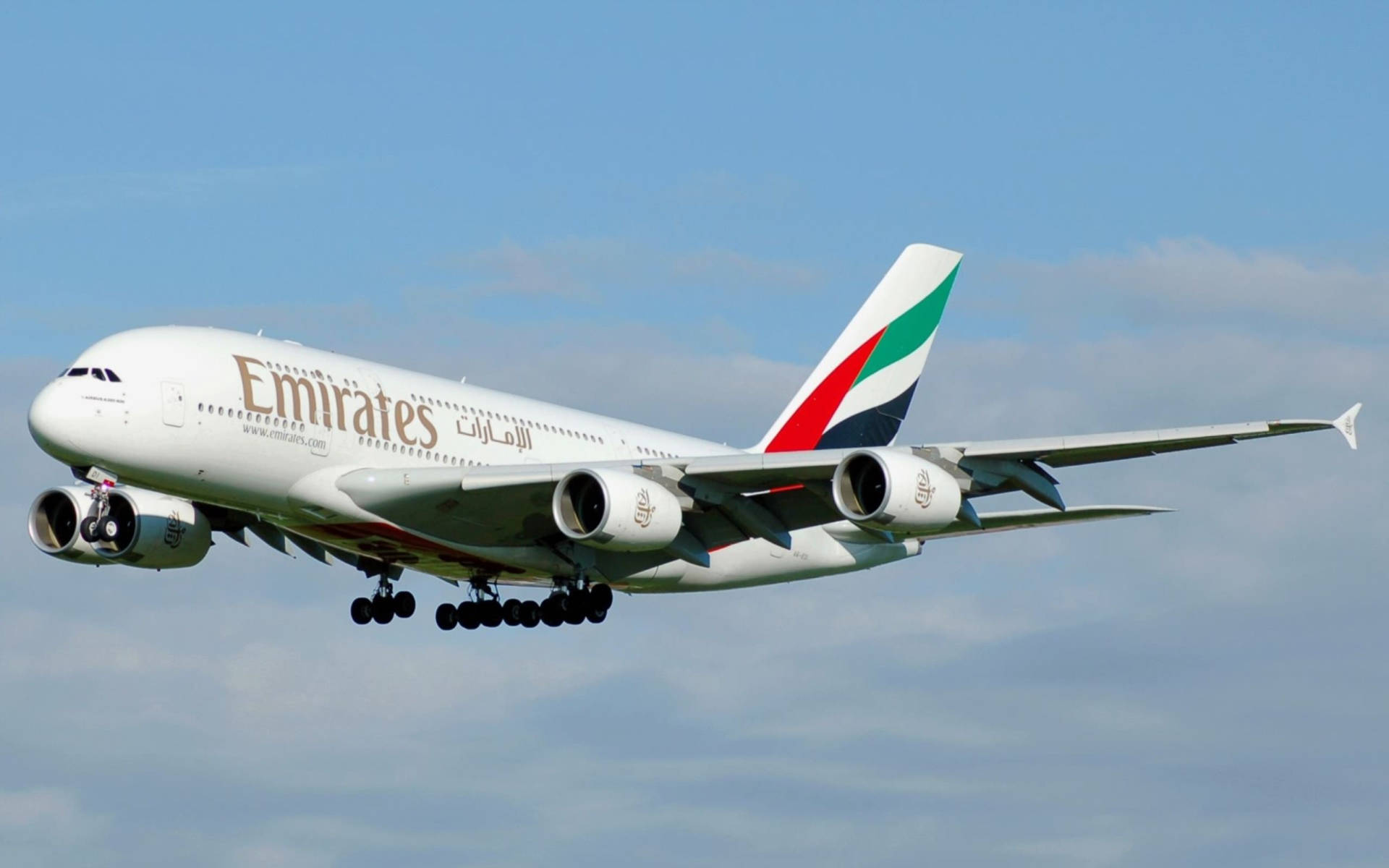 Download Emirates Airbus A380 Wide-body Wallpaper 