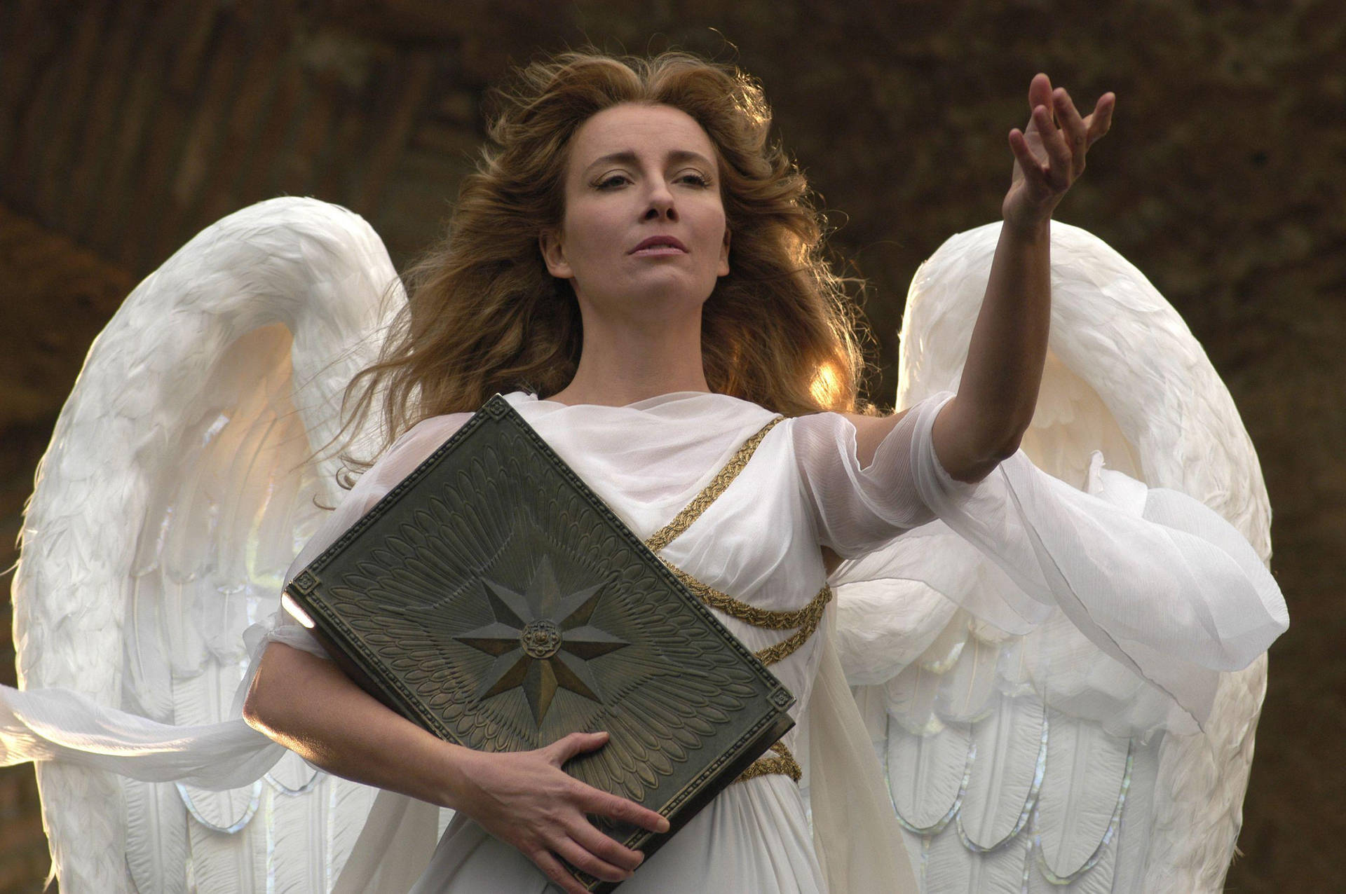 Emma Thompson Angelic Gown Picture
