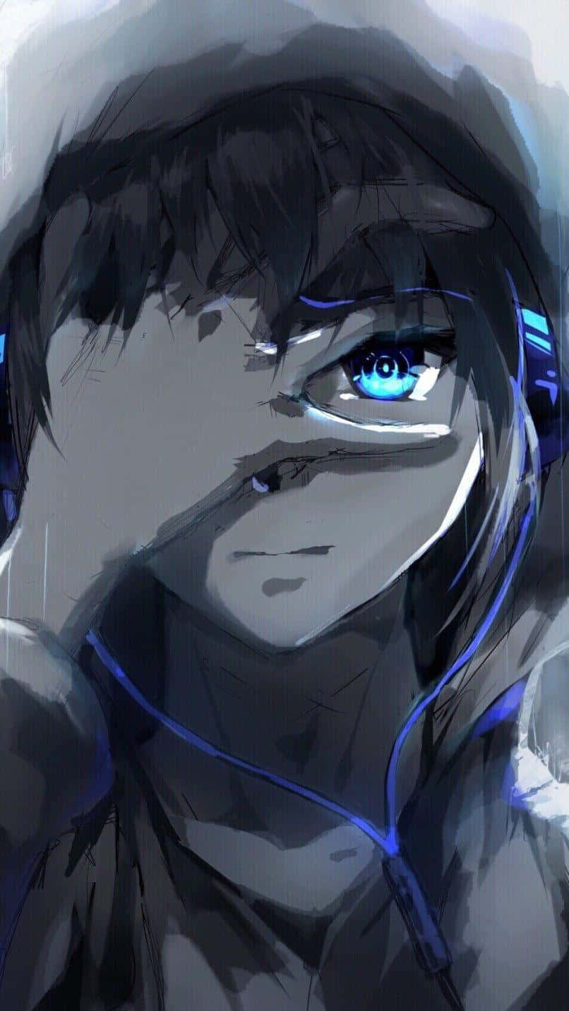 Download An Emo Anime Boy with a Look of Sadness Wallpaper | Wallpapers.com