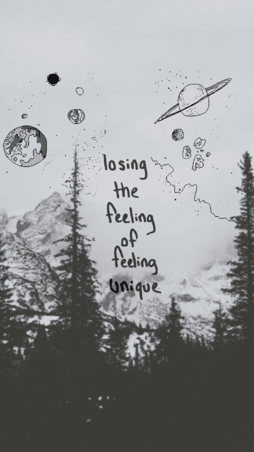 A Black And White Drawing Of A Spaceship With The Words Losing The Feeling Of Flying