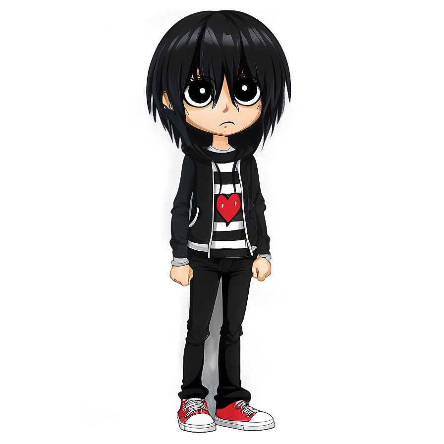 Emo Cartoon Drawing Png 05212024 PNG