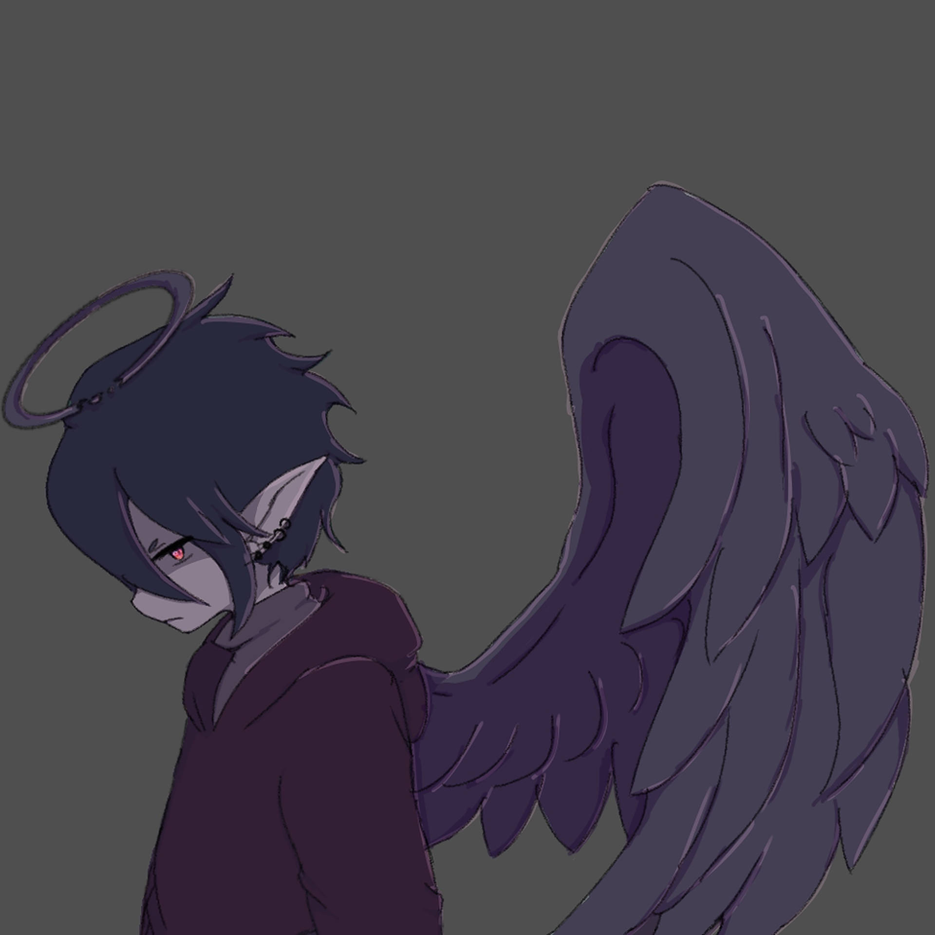 Emo Dark Purple Angel