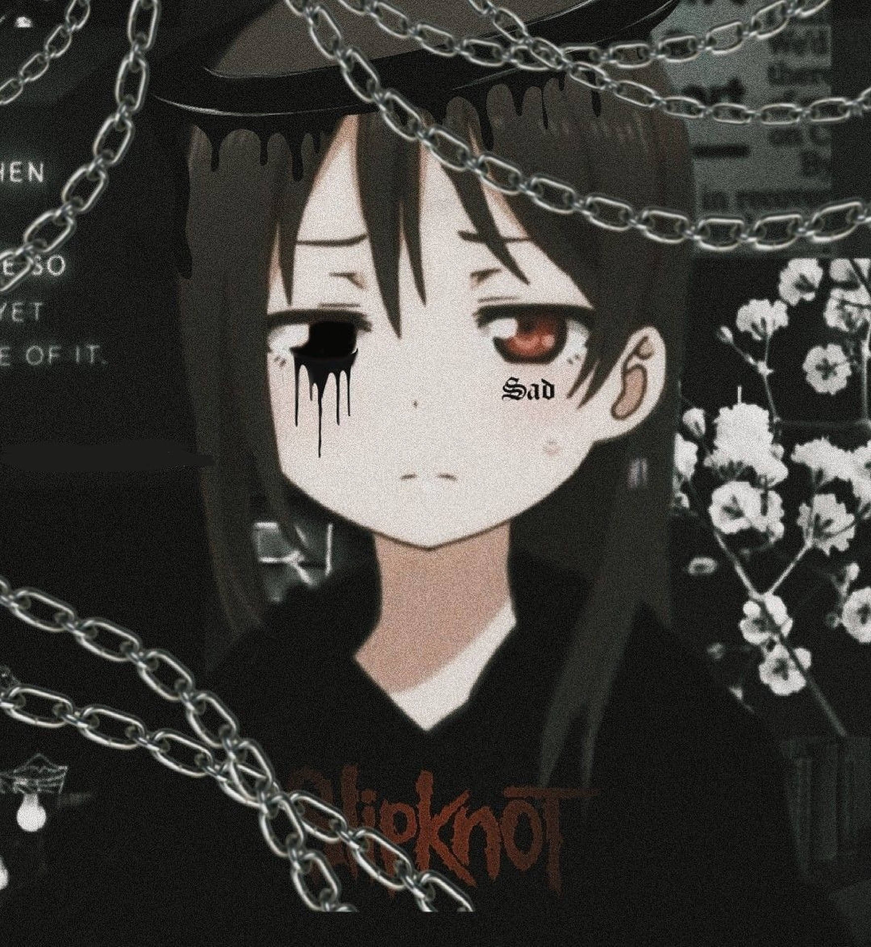 Emo Girl With Chains PFP Wallpaper