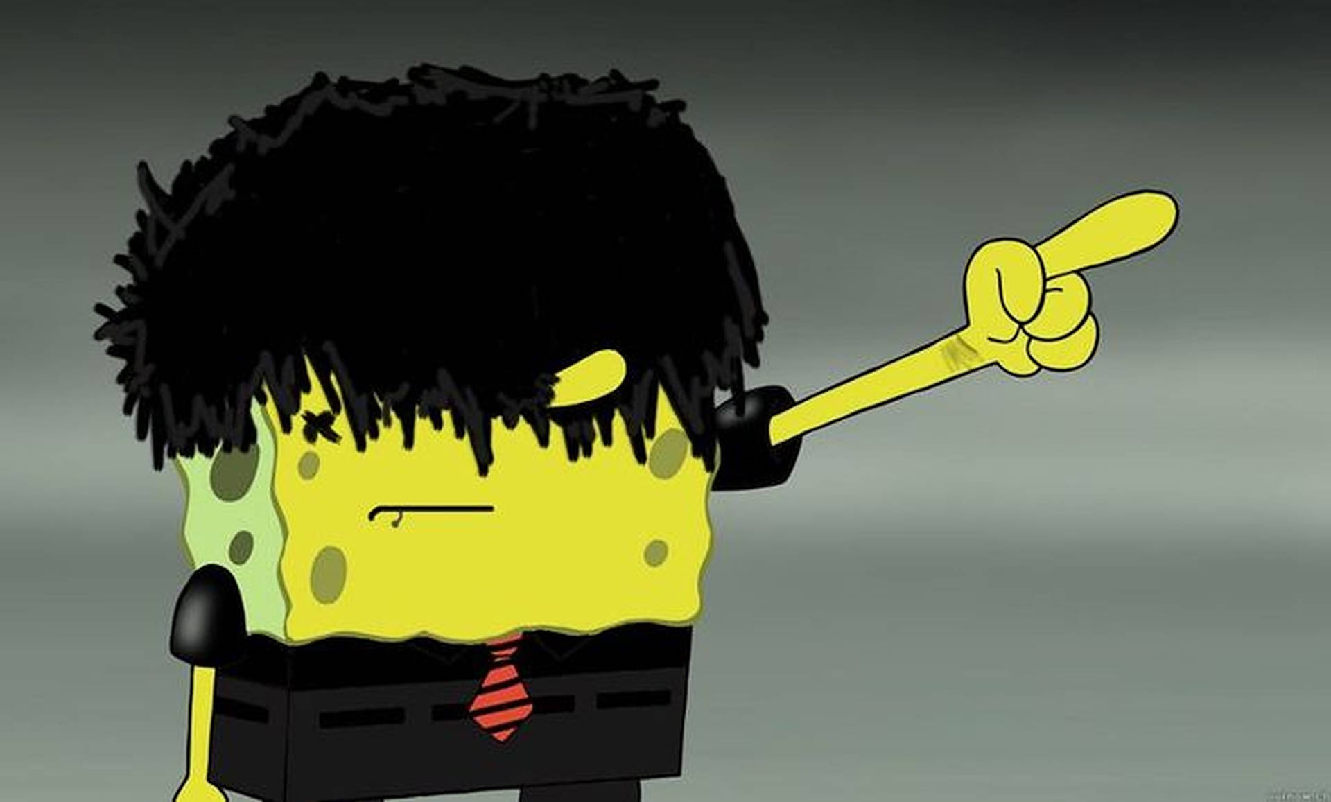 Emo Haar Spongebob Pfp Achtergrond