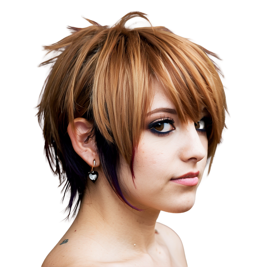 Download Emo Hair With Piercings Png Lsx | Wallpapers.com