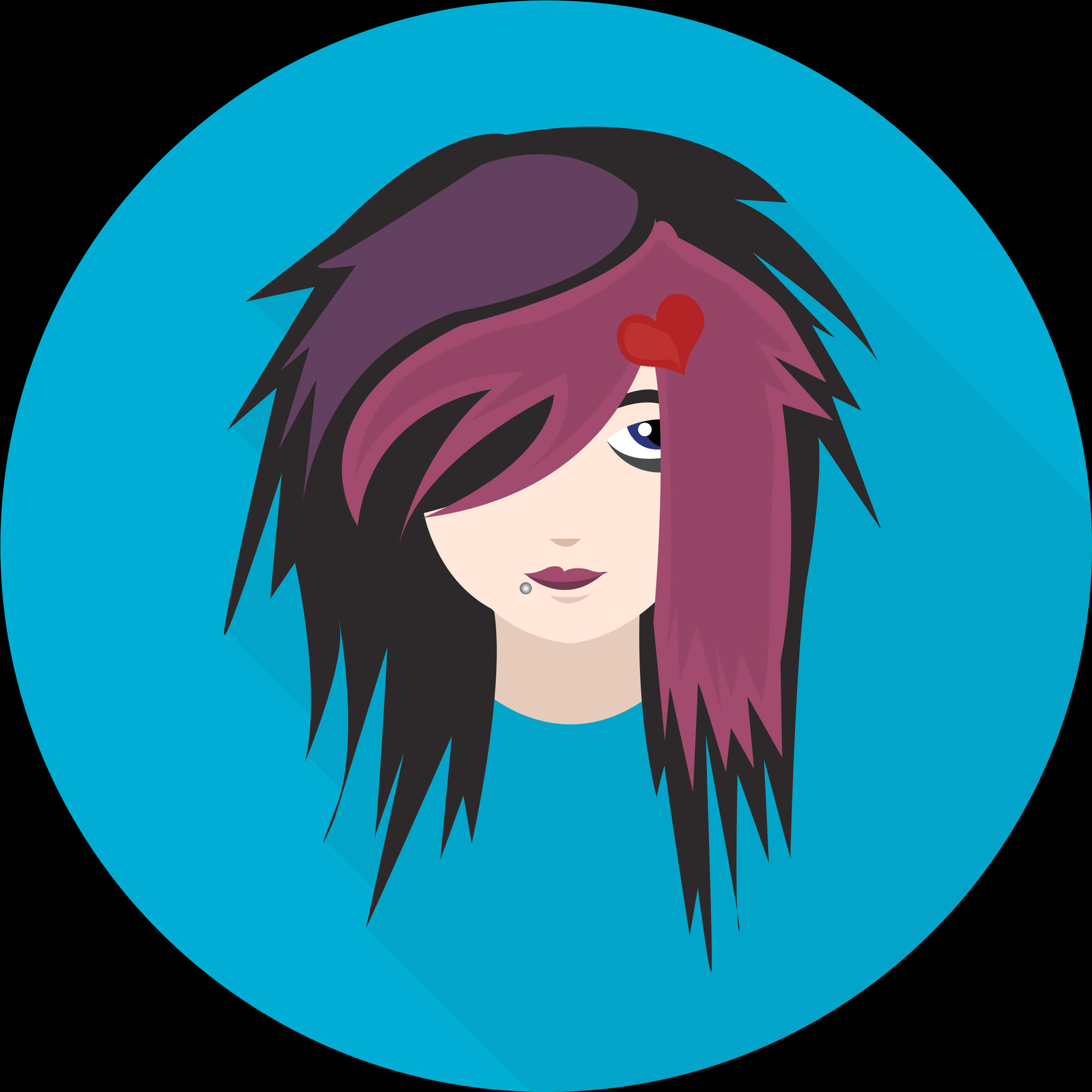 Download Emo Hairstyle Cartoon Character | Wallpapers.com