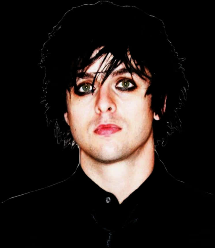Emo Hairstyle Man Black Background PNG