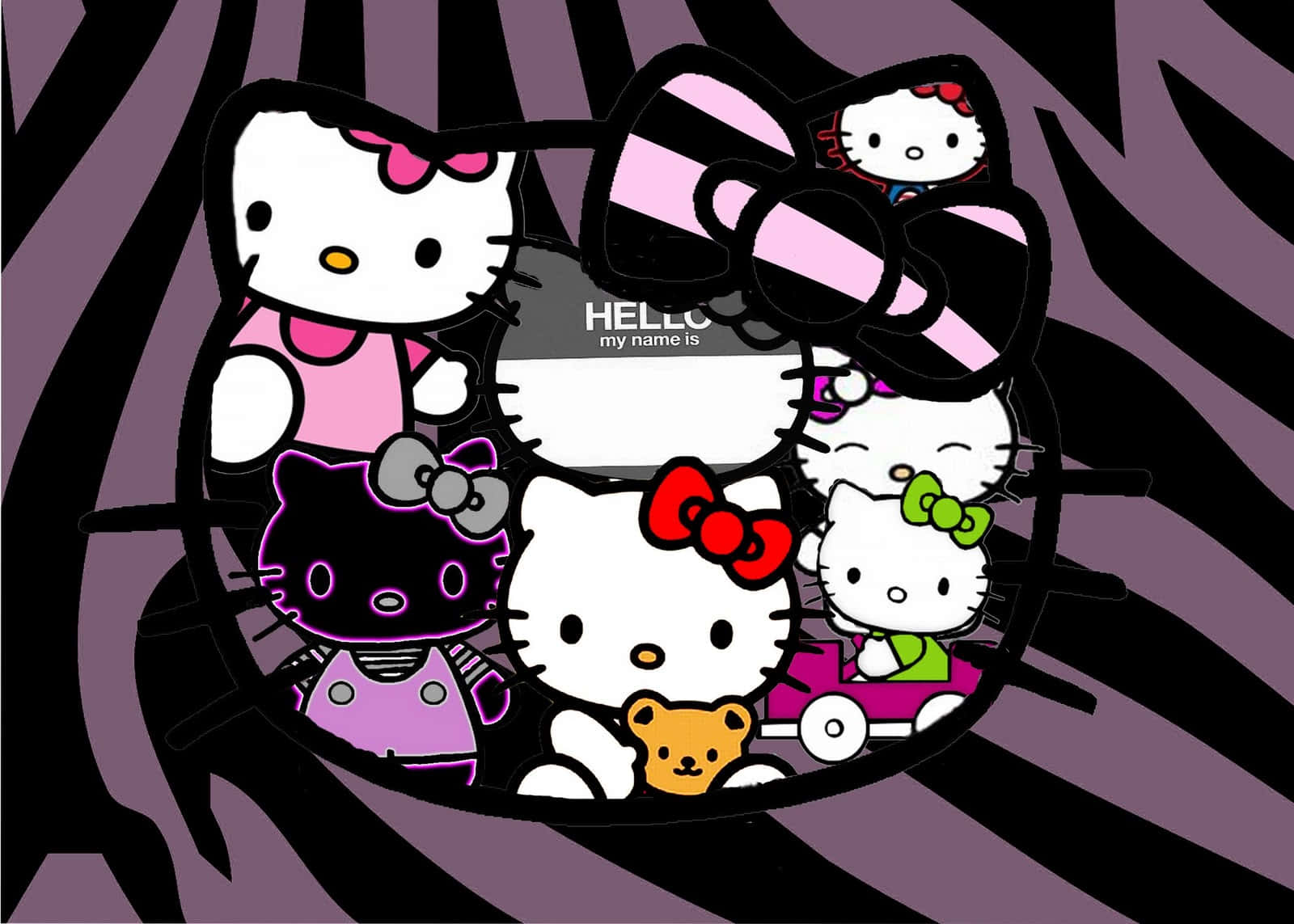 Emo Hello Kitty With Bear Wallpaper
