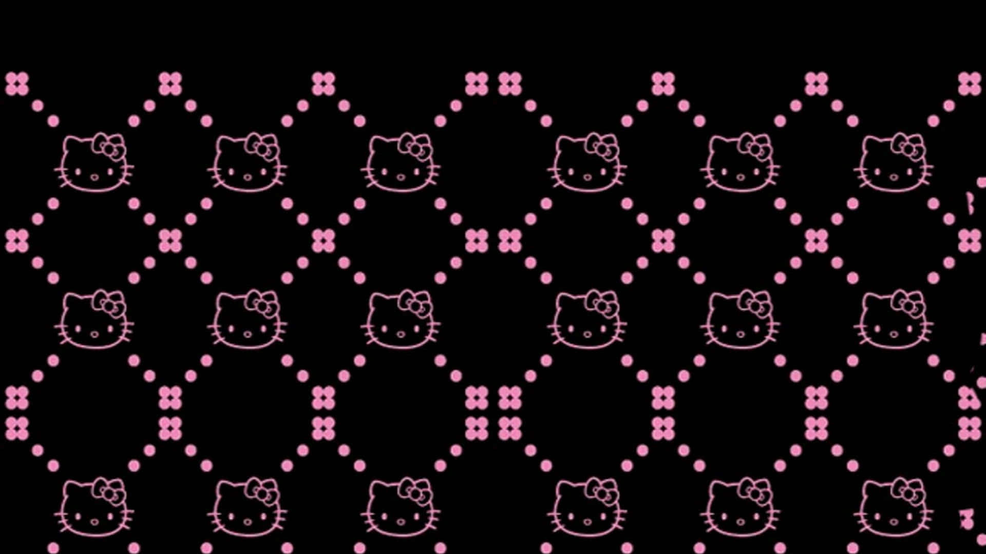 Emo Hello Kitty wearing a sad expression Wallpaper