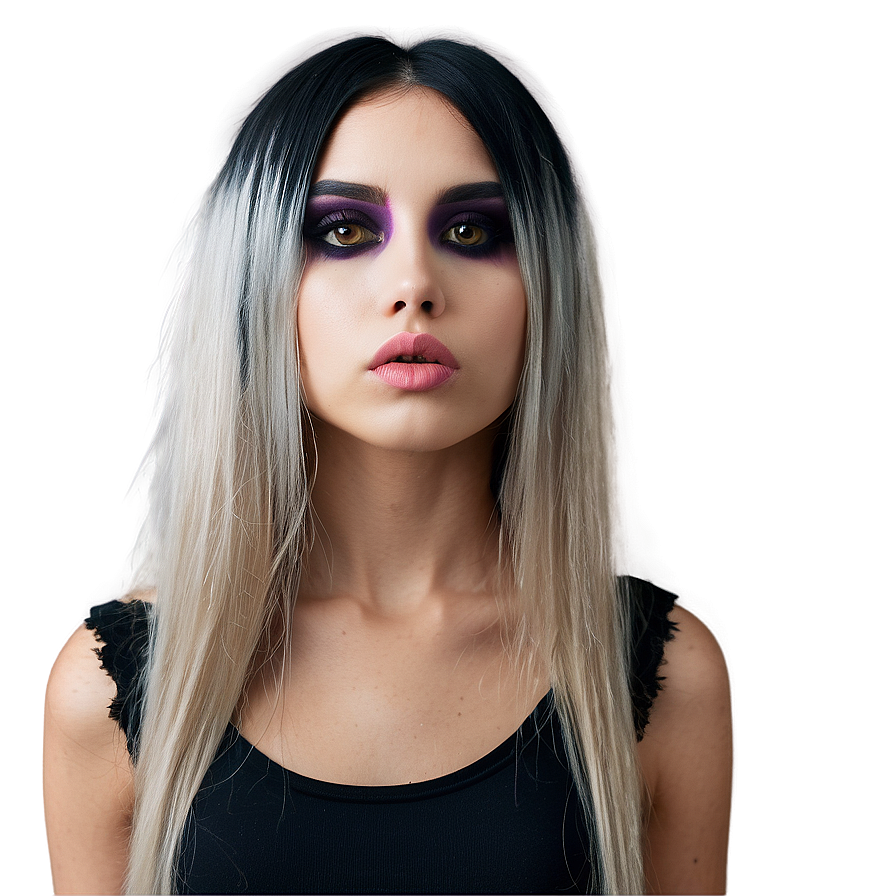 Emo Makeup Look Png Xlh PNG