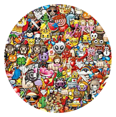 Emoji Collage Circle PNG