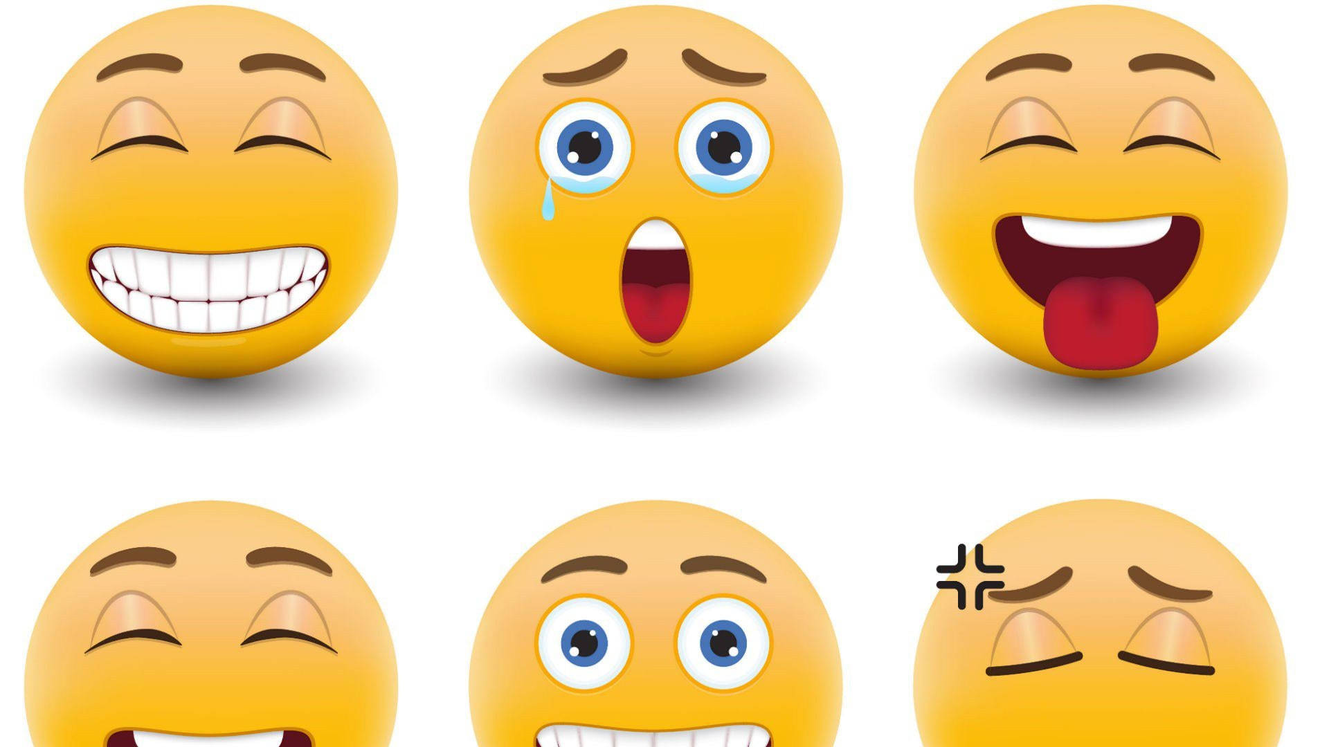 Emoji Faces With Volatile Expressions Wallpaper