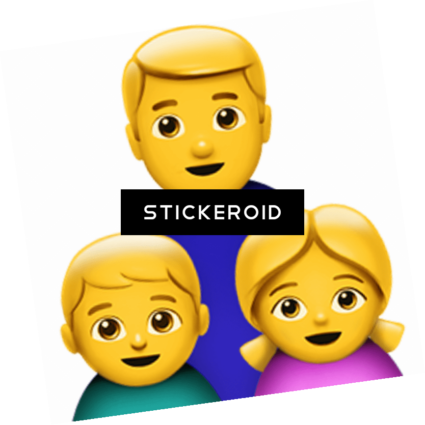 Emoji Family Trio Stickeroid PNG