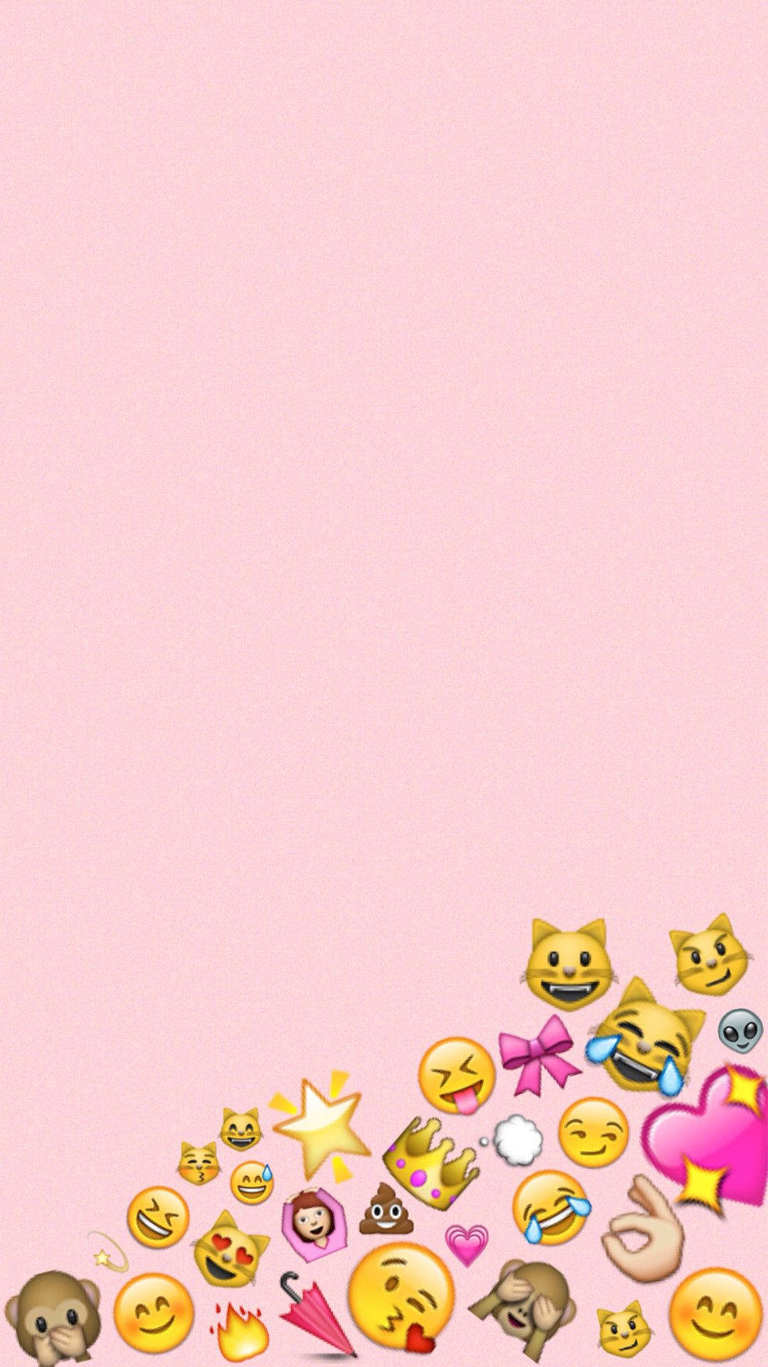 Emoji til sød pige telefon baggrund Wallpaper