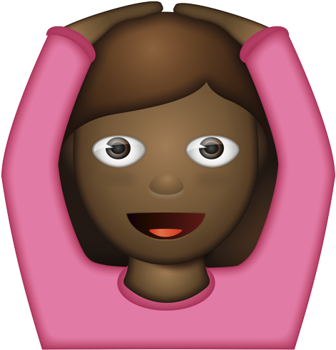 Emoji Girl Holding Head In Hands PNG