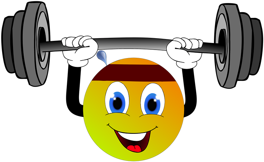 Emoji Lifting Weights PNG