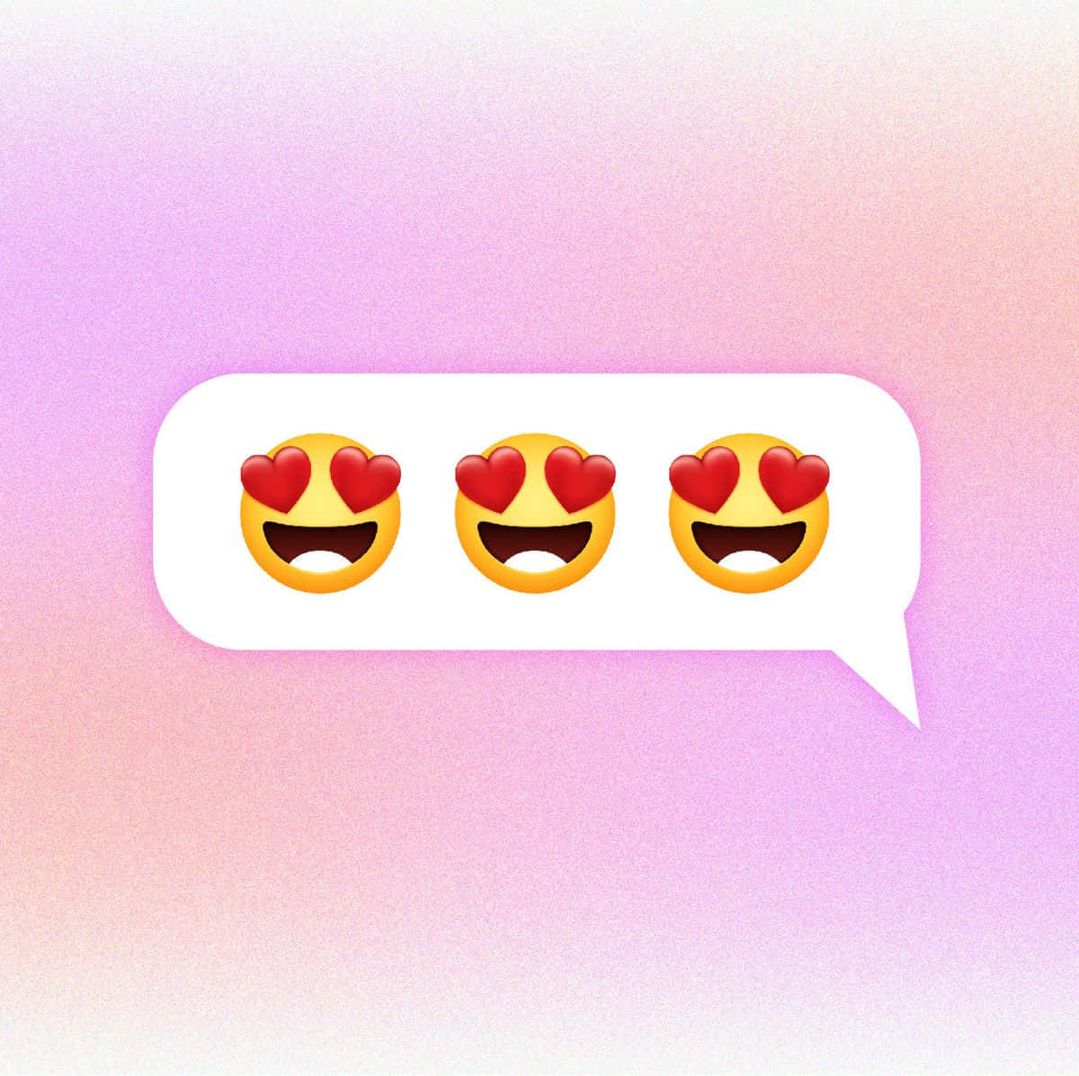 Bildeiner Sprechblase Mit Herz-augen-emoji