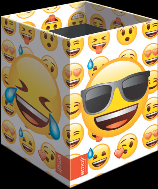Emoji Printed Box Design PNG