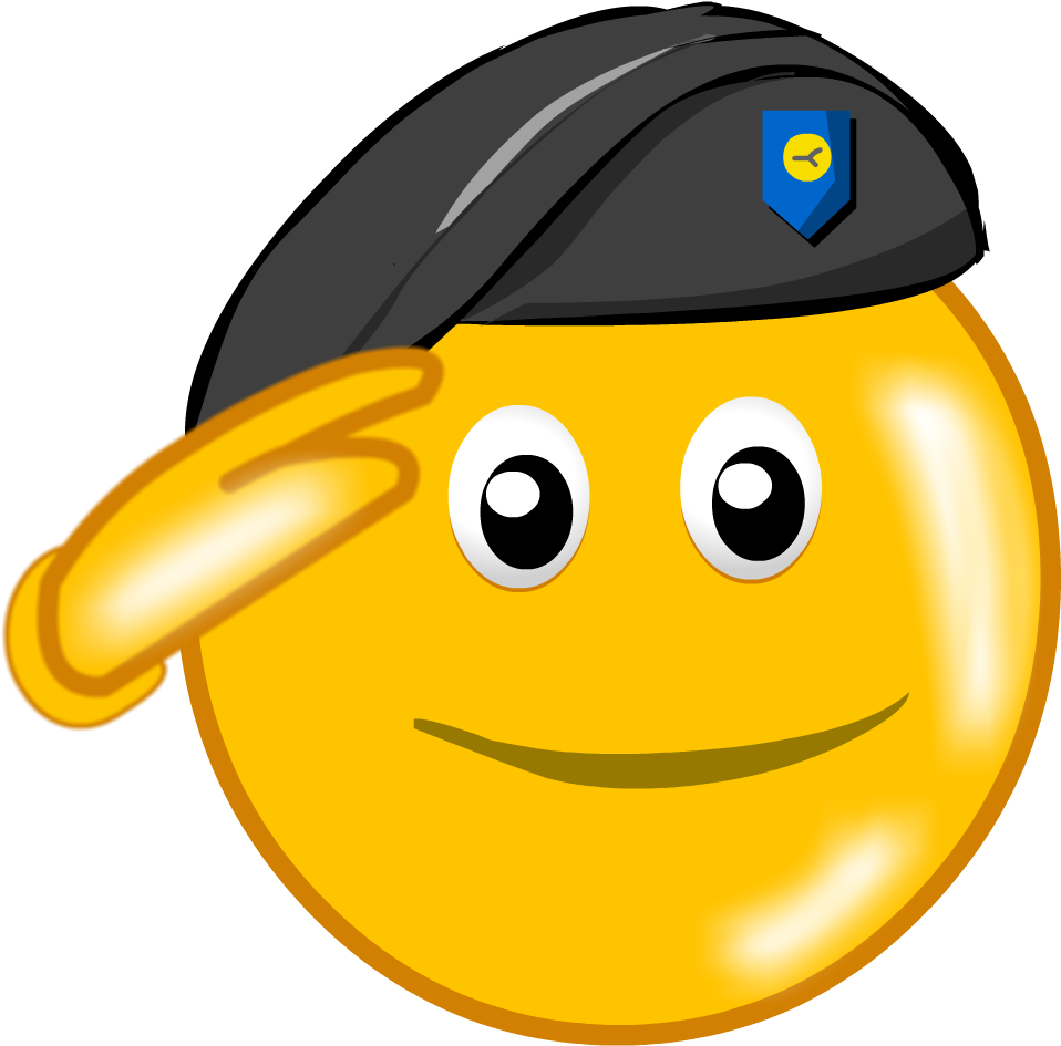 Emoji Salutingwith Beret PNG