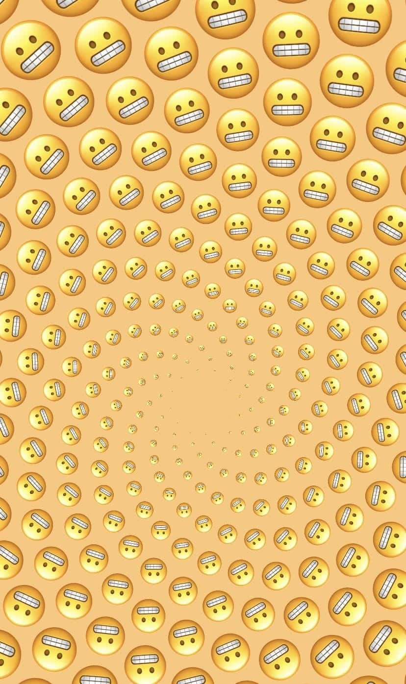 Emoji Spiral Pattern Wallpaper