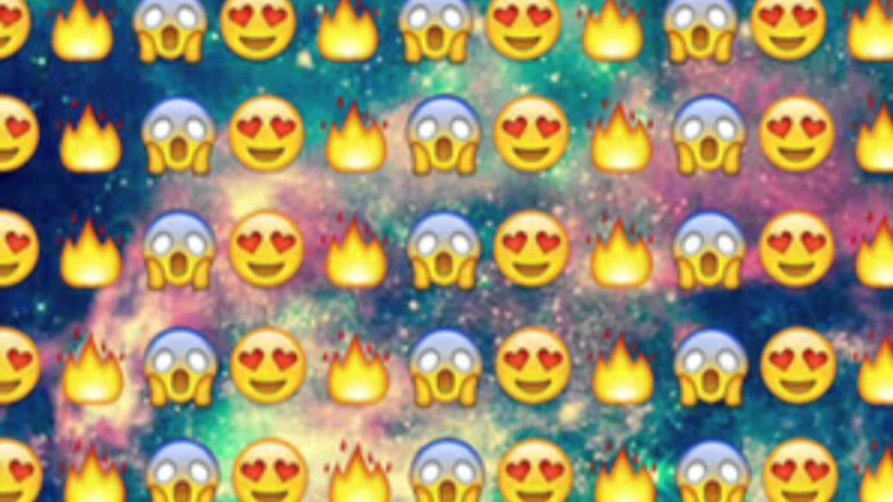 Emojis In A Colorful Galaxy Wallpaper