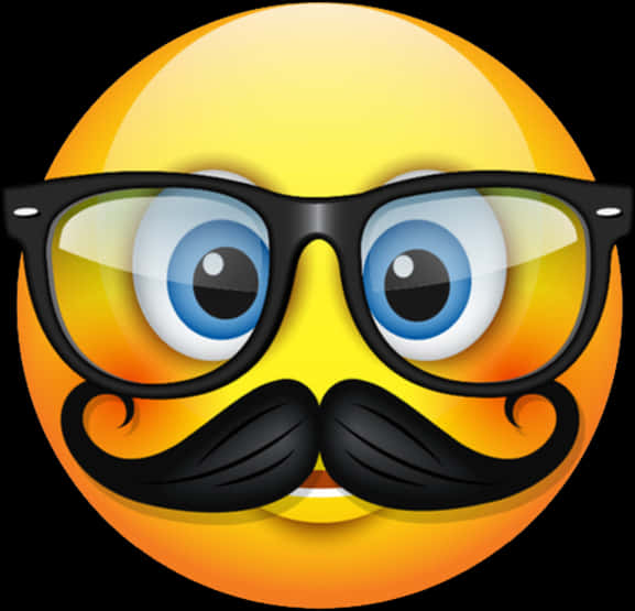 Emojiwith Mustacheand Glasses PNG