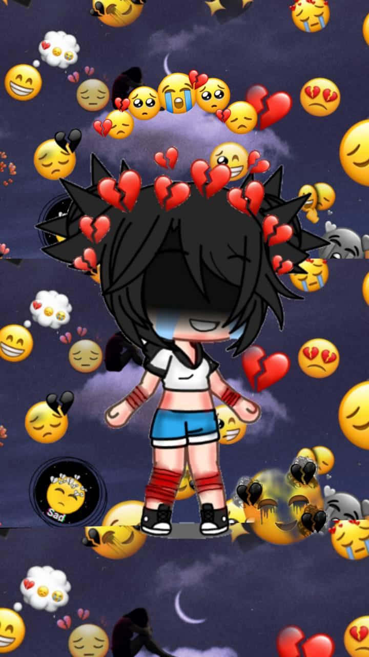 Emoticon Overload Anime Character Wallpaper