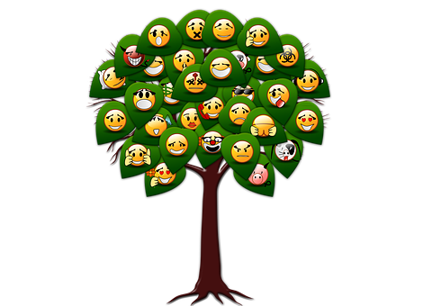 Emoticon Tree Artwork PNG