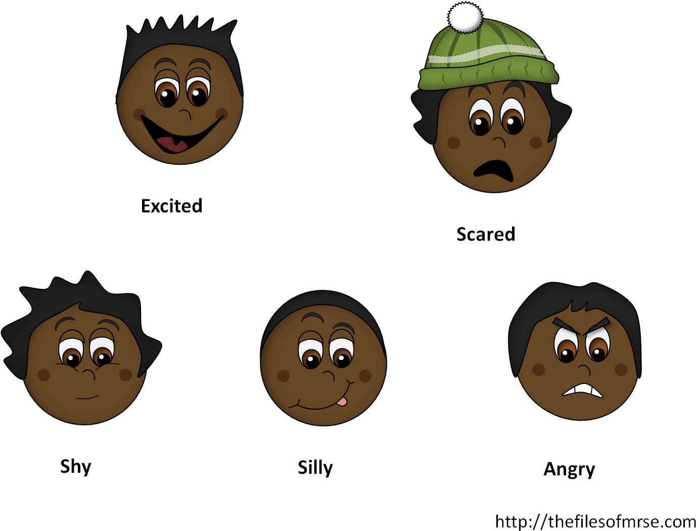 Emotion Faces Collection PNG