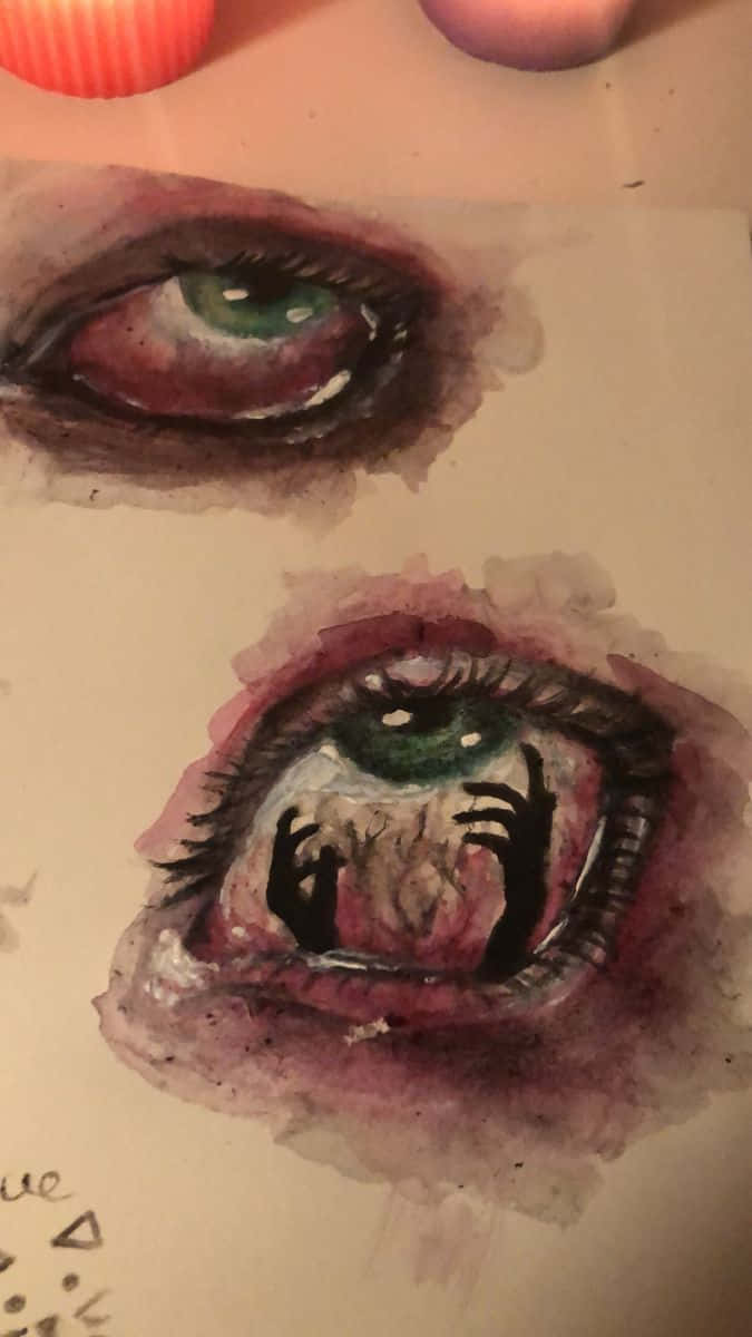 Emotion Stressed Eye Creepy Picture