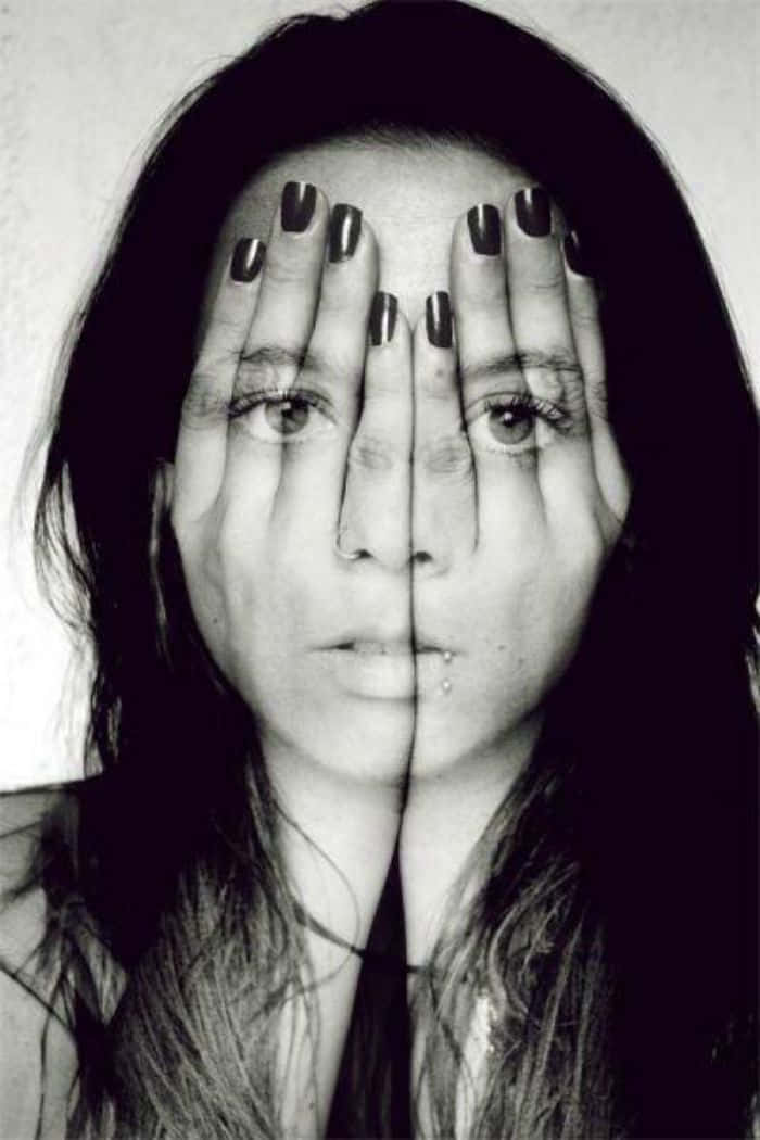 Emotion Black And White Woman Hyperrealistic Picture