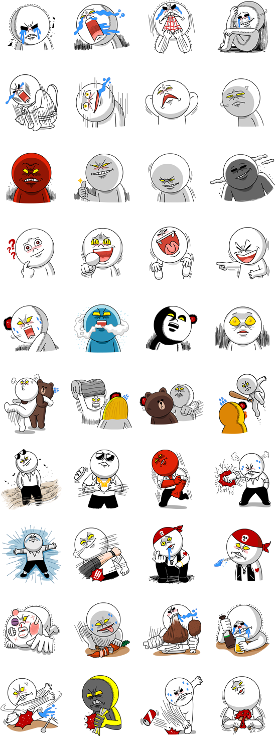 Emotion_ Egg_ Character_ Stickers PNG