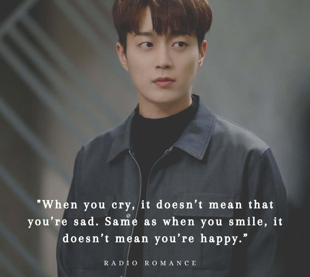 Emotional Contrast Quote Radio Romance Wallpaper