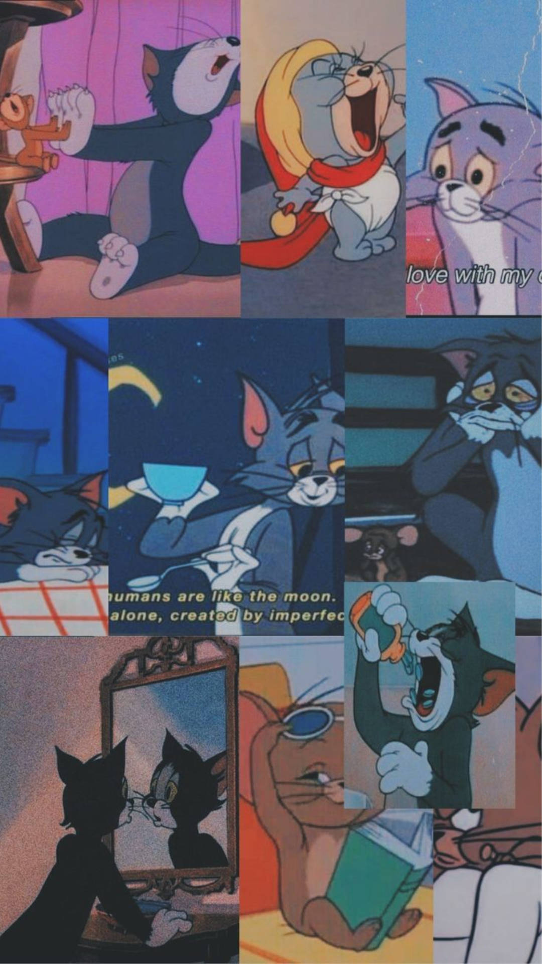 Emotional Roller Coaster Of Tom And Jerry Aesthetic Background